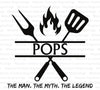 Pops BBQ legend digital design download