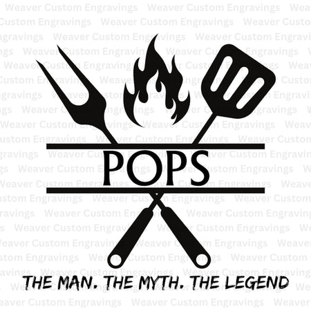 Pops BBQ legend digital design download