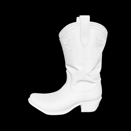 Western cowboy boot flower pot STL