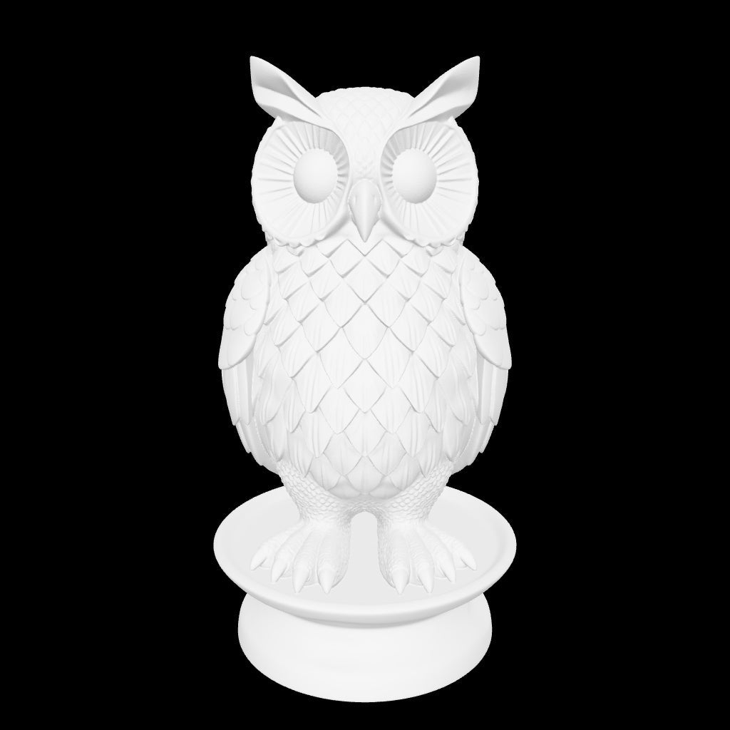 Decorative owl figurine STL download