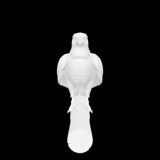 Realistic perched eagle STL download