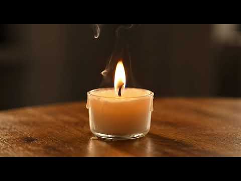 candle flame burning close up stock video
