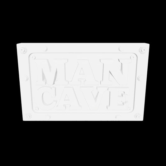 Garage wall sign STL with thick rectangular backing