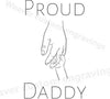 "Proud Daddy SVG graphic for Father's Day and personalized gifts."