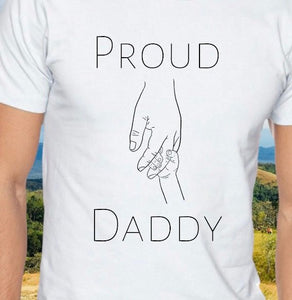 "Digital download of Proud Daddy typography for DIY father’s crafts."