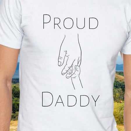 "Digital download of Proud Daddy typography for DIY father’s crafts."