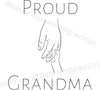 "Proud Grandma SVG graphic for personalized grandma gifts."