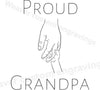 "Proud Grandpa SVG graphic for custom grandpa gifts."