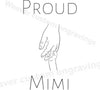 "Proud Mimi SVG file for personalized grandmother gifts."