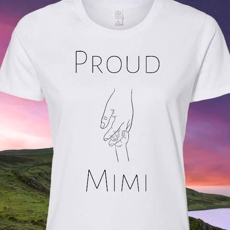 "Downloadable Proud Mimi design in stylish font for DIY crafts."