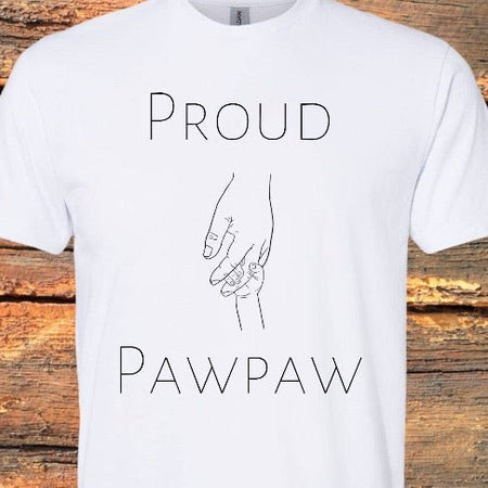 "Digital download of PawPaw design celebrating grandparent-grandchild bond."