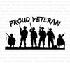 "Proud Veteran SVG graphic for custom veteran-themed gifts."