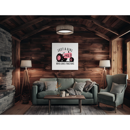 "Digital Art Display in Wooden Cabin Frame Mockup"