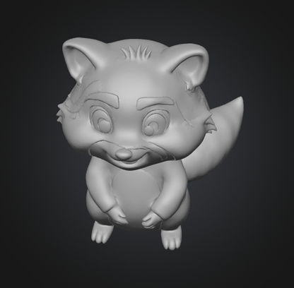 raccoon figurine printable stl file
