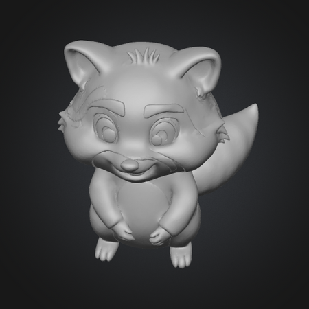 raccoon figurine printable stl file
