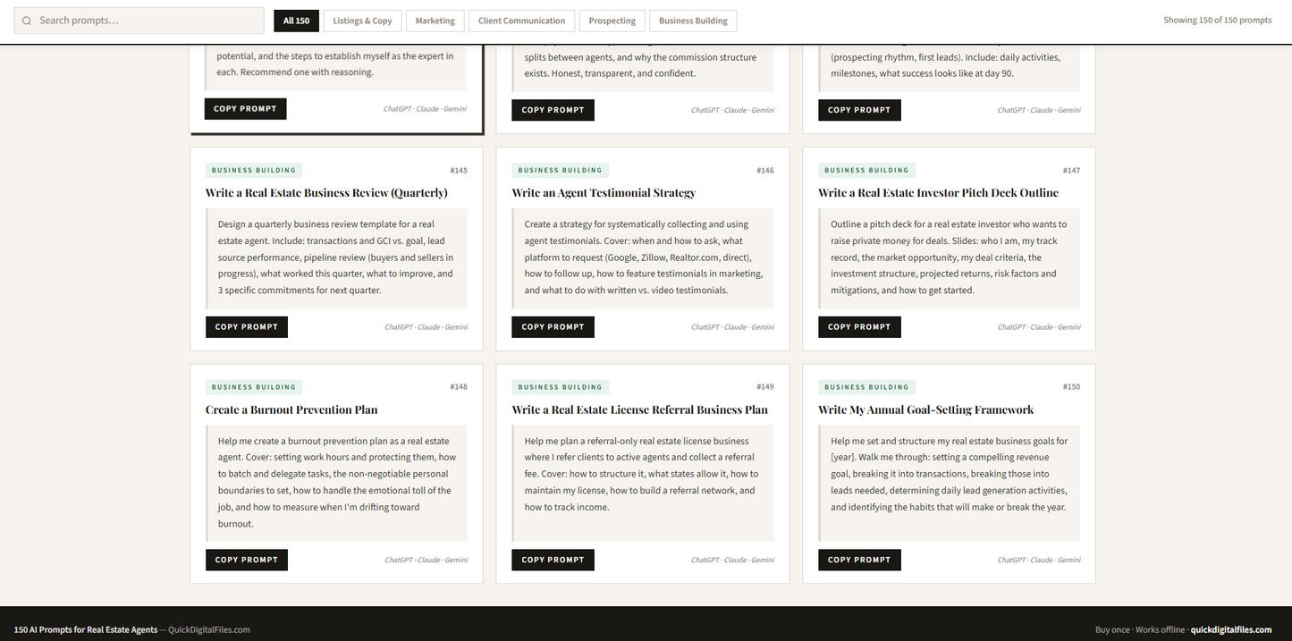 realtor AI prompt collection