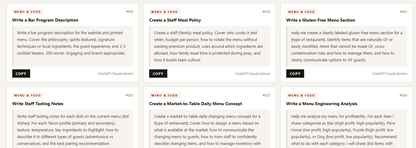 restaurant marketing prompts