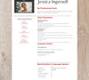 "Canva editable professional resume template with photo feature."