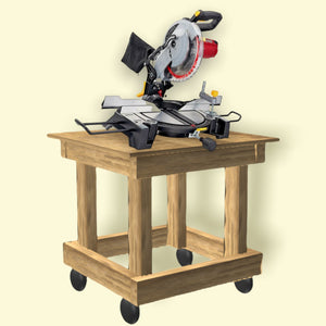 "Step-by-step construction plans for a multi-functional rolling workbench."