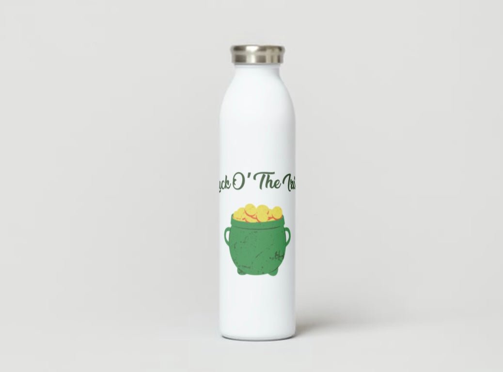 "DIY Saint Patrick's Day tumbler wrap for festive drinkware decoration."