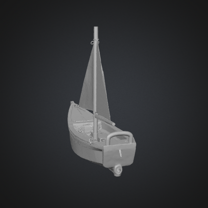 boat 3d print file stl and obj