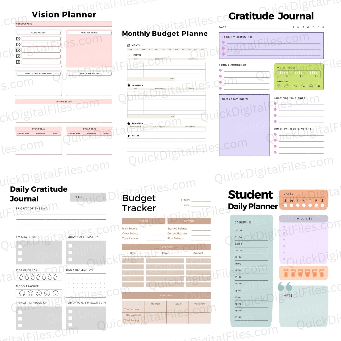 115 printable planners in one bundle for unlimited organization
