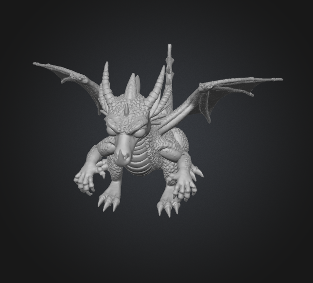 winged dragon stl printable
