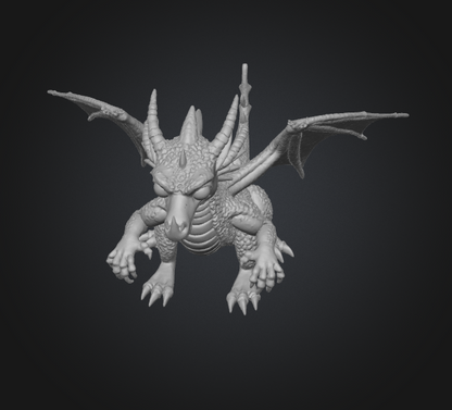 winged dragon stl printable
