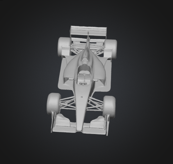 glb race car animation model