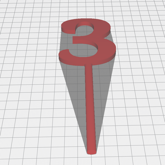 3rd birthday cake topper stl file