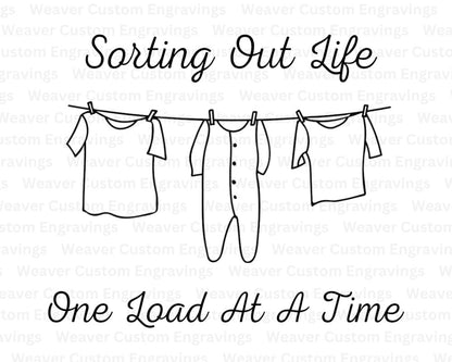 "Laundry Room Art Sorting Out Life Digital Download PNG, SVG, PDF"