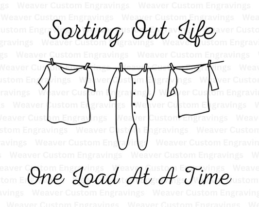 "Laundry Room Art Sorting Out Life Digital Download PNG, SVG, PDF"