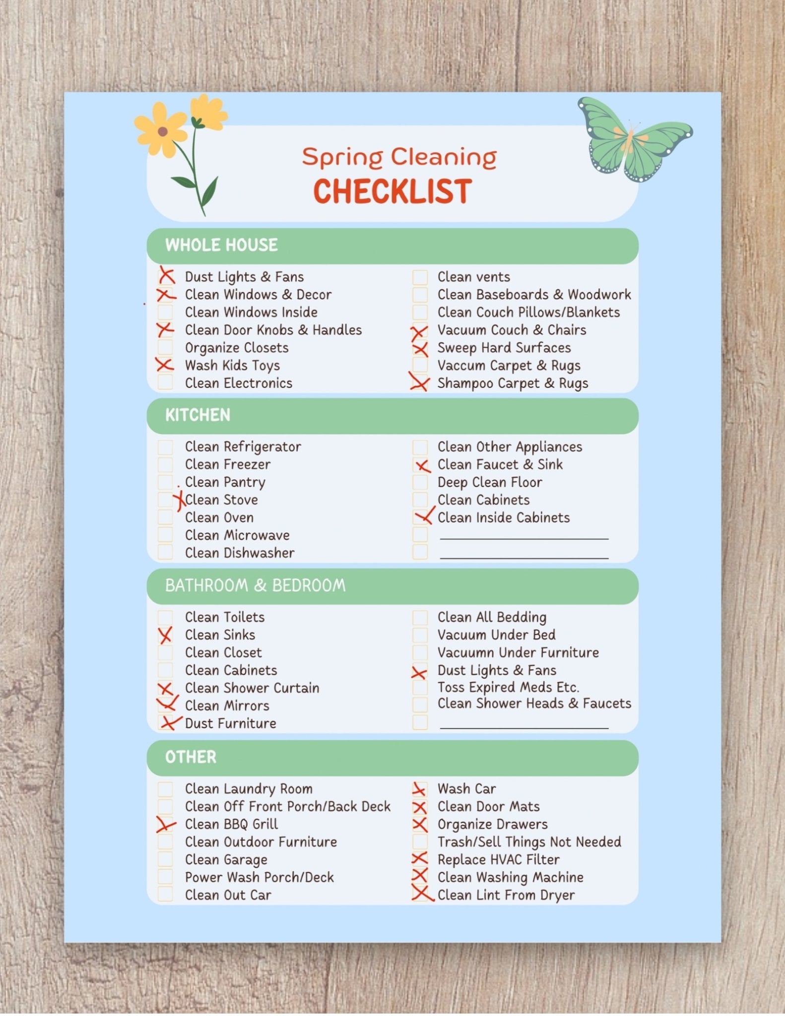 Spring Cleaning Files Spring Cleaning Checklist - Organize Your Cleaning Tasks – Quick ...
