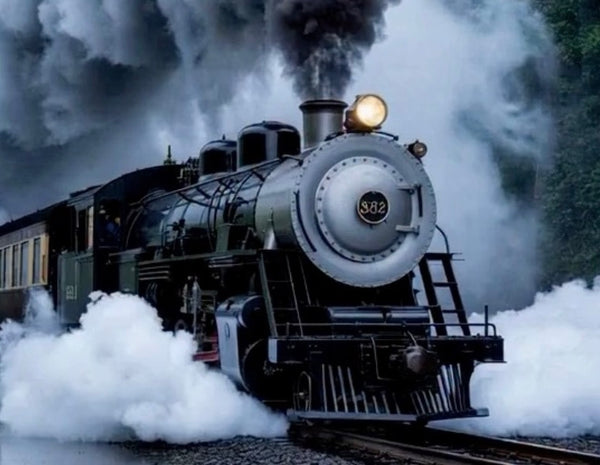 steam locomotive moving with smoke – stock video clip preview