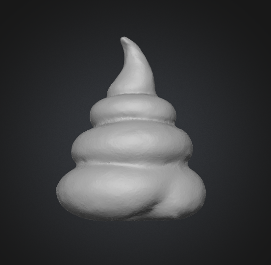 swirl poop emoji 3d model