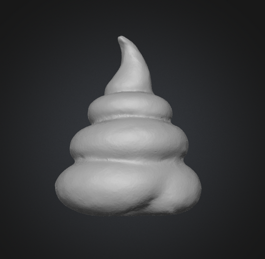 swirl poop emoji 3d model