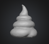 swirl poop emoji 3d model