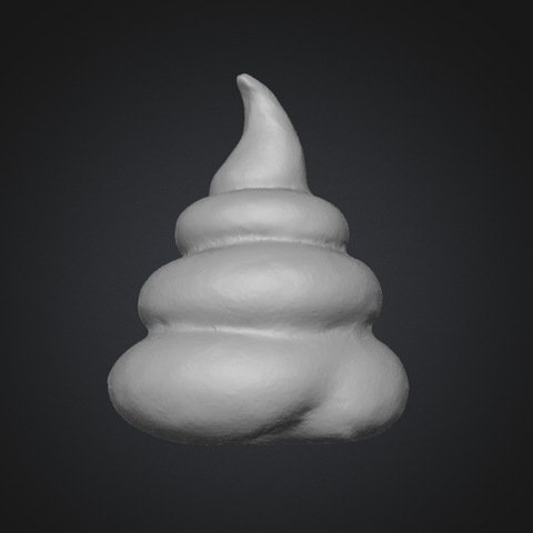 swirl poop emoji 3d model