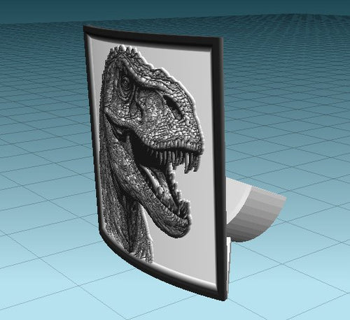 T-Rex Lithophane 3D Model: STL