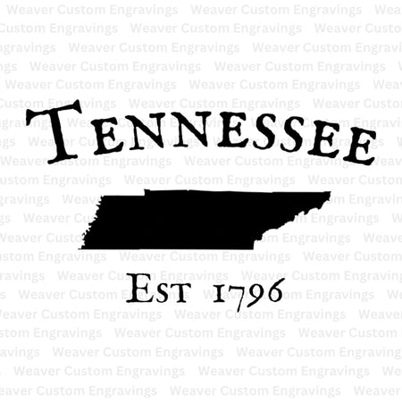 "Tennessee Silhouette Established 1796 SVG, PNG Download"