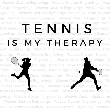 "Tennis Is My Therapy SVG, PDF, PNG Digital Download"