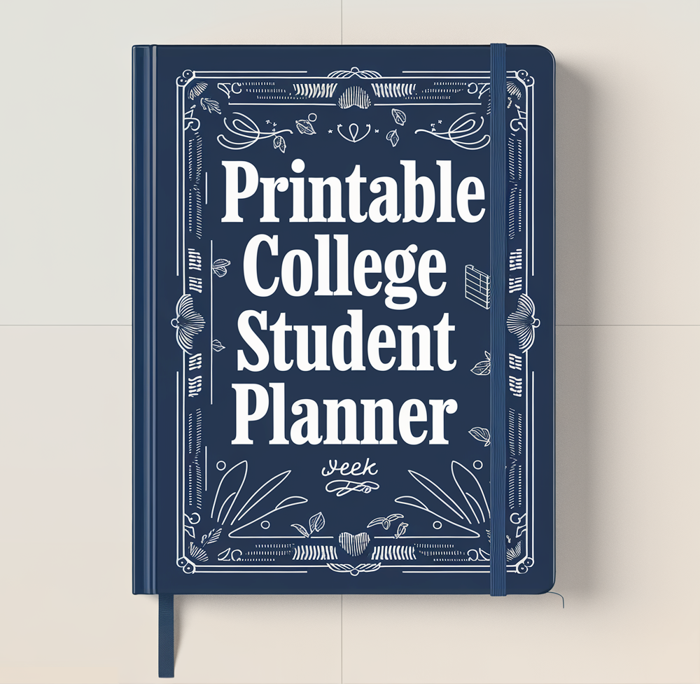 Printable college student planner for academic success
