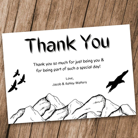 "Editable Nature-Inspired Thank You Card Template Download"