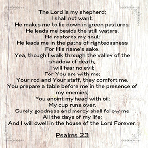 "Bible Verse Print of Psalm 23 for Confirmation Gift"