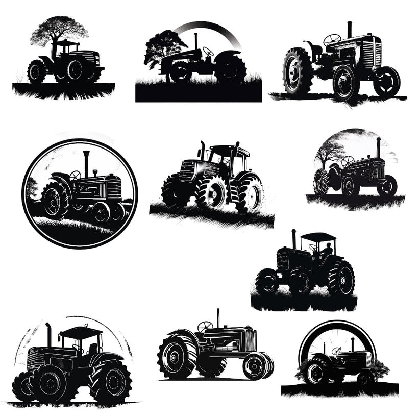 'Tractor 10 Image Pack' - High-Quality Farm Equipment Graphics – Quick ...