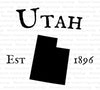 "Utah Silhouette Established 1896 SVG, PNG Graphic"