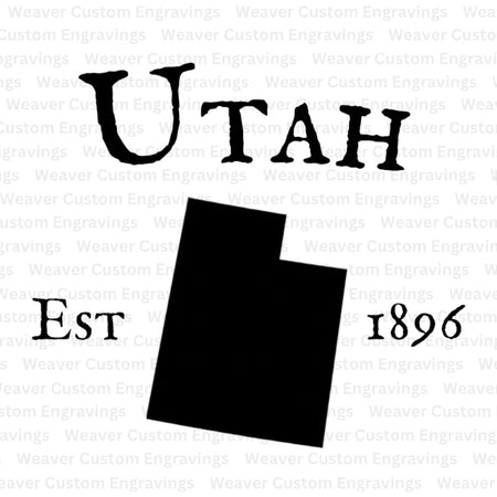 "Utah Silhouette Established 1896 SVG, PNG Graphic"