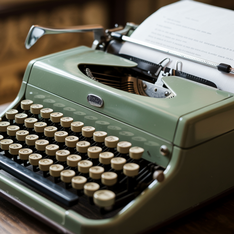 vintage typewriter keys striking paper
 mp4 video