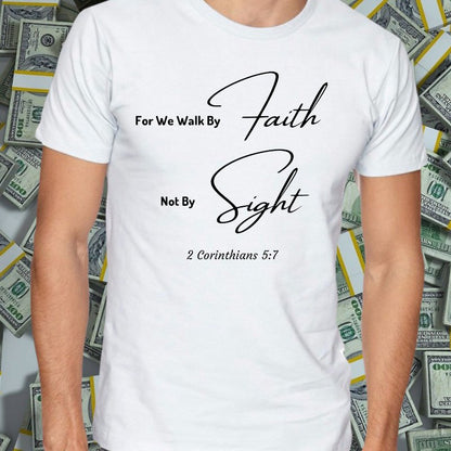 "2 Corinthians 5:7 Scripture Verse Design for Digital and Print"