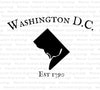 "Washington D.C. Silhouette Established 1790 SVG, PNG Graphic"